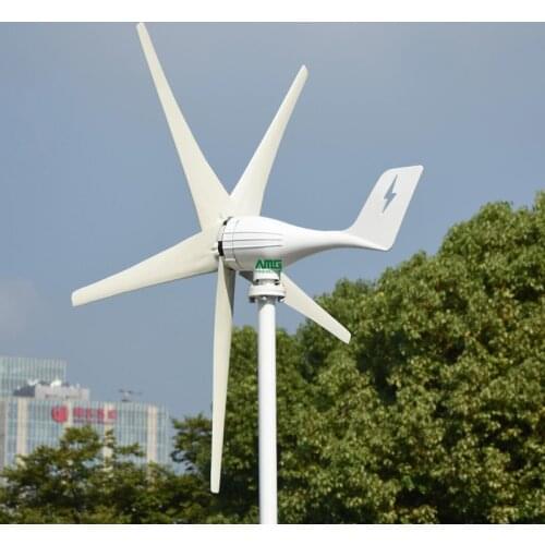600W 12V/24V horizontal wind turbine power generator for home use with MPPT(boost) waterproof controller