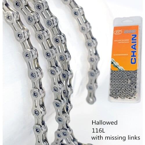 Bicycle 10 speed mountain bicycle semi-hollow chain road MTB bike bmx shift silver chain 30s with missing links