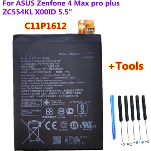+Tools ! New C11P1612 Original Battery For ASUS Zenfone 4 Max pro plus ZC554KL X00ID 5.5" 5000mAh High Capacity