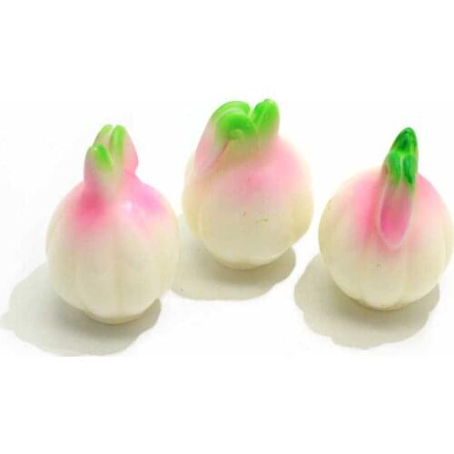 10/20 pcs Kawaii Resin 20*27MM The Head Of Gralic Craft Flatback Resin Vegetables Gralic Cabochons DIY Arts Crafts Making