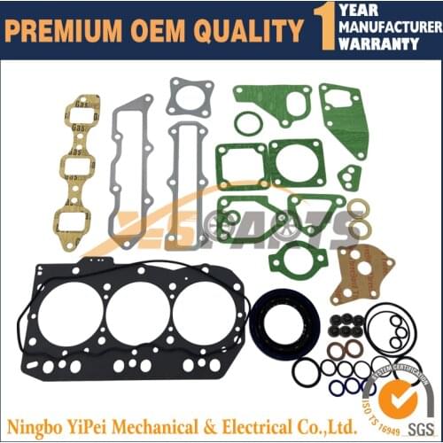 3TNV82 3TNV82A Full overhaul Gasket Kit set For Yanmar VIO30 VIO27 B3 Excavator EG224 Tractor