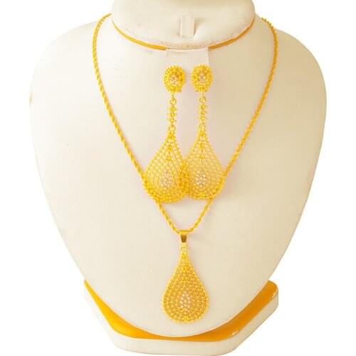 Ethiopian Jewelry sets for women,Small necklace and earring set,Habasha,dubai,Eritrea, African ,Nigerian Wedding Gift