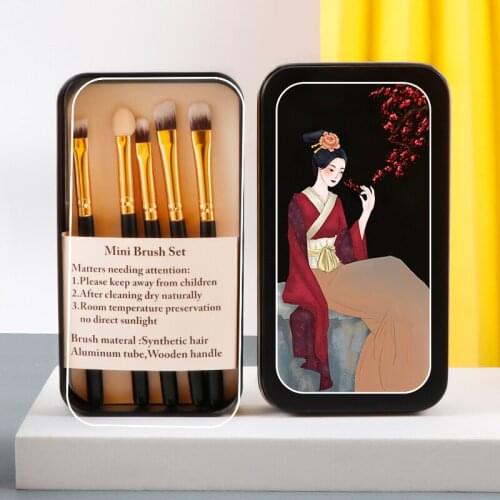 Beautiful Women Makeup Brushes Tool Set Cosmetic Powder Eye Shadow Foundation Blush Blending Beauty Wood Synthetic Make Up Brush