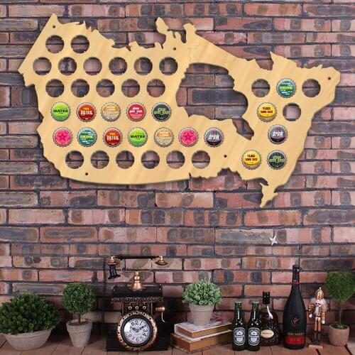 Canada Beer Cap Map Display Holder Patriotic Canada Map Pub Bar Wall Mounted Sign Beer Bottle Cap Man Cave Beer Lover Gift