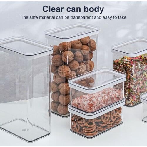 Kitchen Hanging Plastic Food Storage Container Jar Box Bulk Sealed Can Refrigerator Grain Cereal Tank Container Moisture-proof