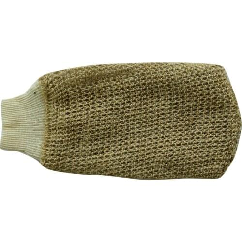 Sisal Wheel Hand Snap Massage Glove Pouch 11x23 Cm