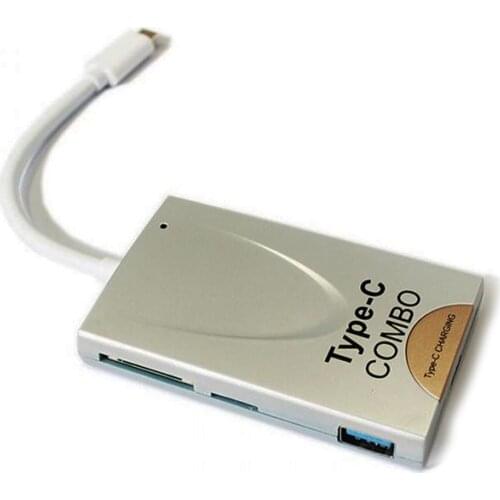 Multifunction 6 in 1 USB 3.1 Type C COMBO USB 3.0 HUB + OTG Card Reader + Type C Charging Adapter for New Macbook