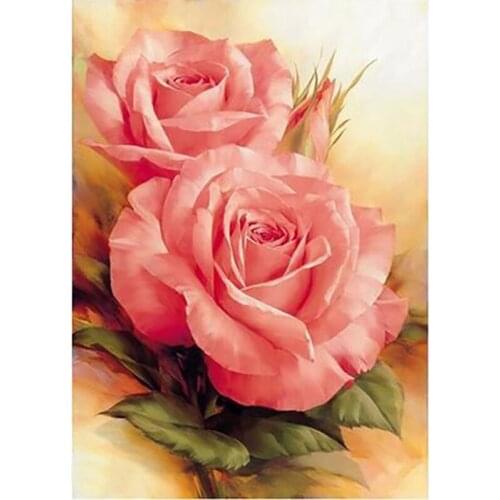 Rose flower DIY Crystal full 5D plastic diamond painting embroidery machine glue cross stitch kit art 3Dmosaic square rhinestone