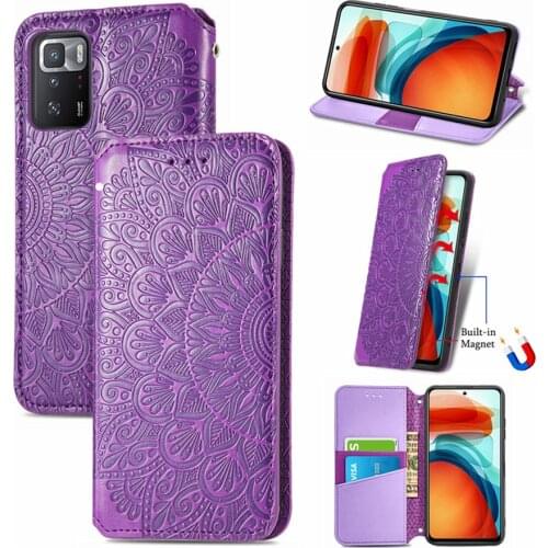 Poco X3 GT 5G 2021 Luxury Emboss Wallet Leather Case for Xiaomi Pocophone X3 X 3 GT Magnetic Flip Case Mi Poco X3 GT Cover