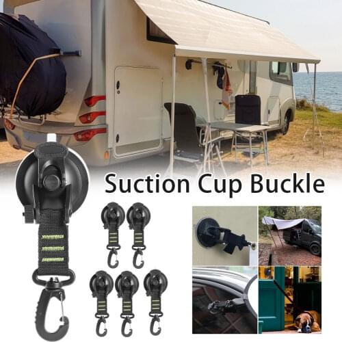 4 Pcs Outdoor Suction Cup Anchor Securing Hook Tie Down Camping Tarp As Car Side Awning Pool Tarps Tents Securing Hook Universal