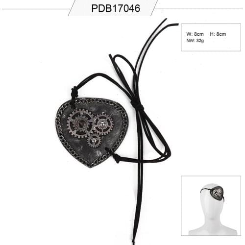 COSPTY BLACK PUNK EYEPATCH WITH GEARS FOR BOYS