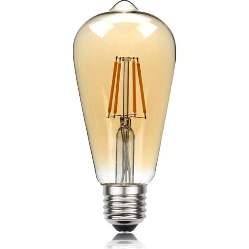 Retro 4W 6W LED Bulbs E27 Base 220V Warmwhite 2700K Beautiful Bulbs 6cps one set