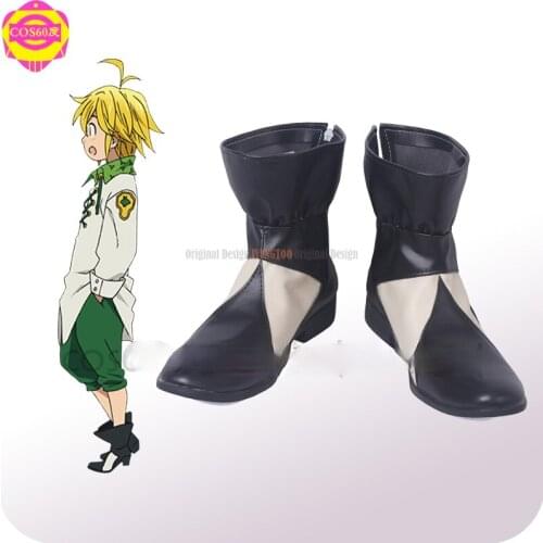 The Seven Deadly Sins Dragons Sin of Wrath Meliodas Anime Characters Shoe Cosplay Shoes Boots Party Costume Prop