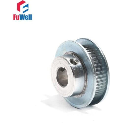 S2M 50Teeth Timing Belt Pulley S2M-50T with Keyway Synchronous Wheel Aluminum Alloy 8/10/12/14/15mm Bore Transmission Pulley