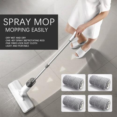 Spray Mop Hands Free Washing Mops Flat Cleaning Tools Wash For Floor Mops Squeez Cleaner