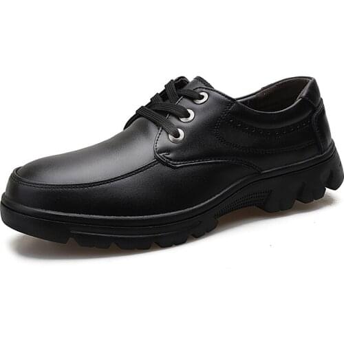 Leather Business Black Men Shoes Men Comfortable Flats Male Formal Footwear Black Wedding Party Dress Shoes