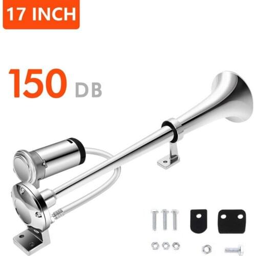 Universal portable Durable 450mm*95mm 17 inch Car Air Horn 24V 150DB Super Loud For Truck Car Train Boat Lorry Single speaker