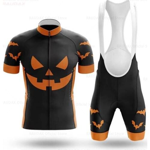 Bike Clothes Cycling Jersey Our Team Bicycle Clothing Mountain Bike Maillot Ciclismo Hombre Pumpkin Halloween Grimace Hombre Mtb