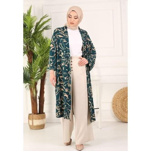 Womens Print Kimono 2021 new season womens clothing turkey muslim fashion şıklığın address hijap