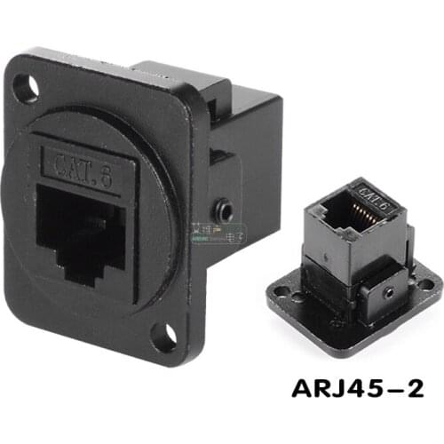 1Pcs Category 6 CAT6 unshielded Gigabit Ethernet network data docking through D-type base 86 board ARJ45-2