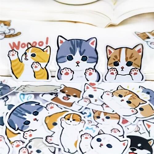 40pcs Cute cat 2 Stickers Beautiful Stickers /Decorative Sticker /DIY Craft Photo Albums Album Junk Journal Planner