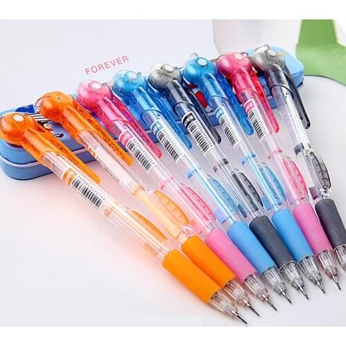 5 pcs Transparent smiley face pencil 0.7 mm For kids shool children creative pen pencil with Eraser