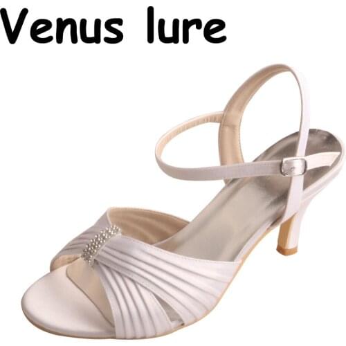 Size 5 White Heels for Teen Slingback Womens Shoes Heel Party Sandals