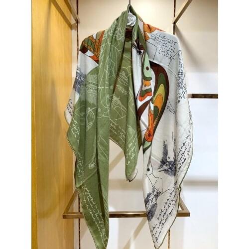 Large Square Pashmina Scarf Cashmere Blanket Shawl Cape Fashion Pegasus Printed Winter Scarfs Wraps