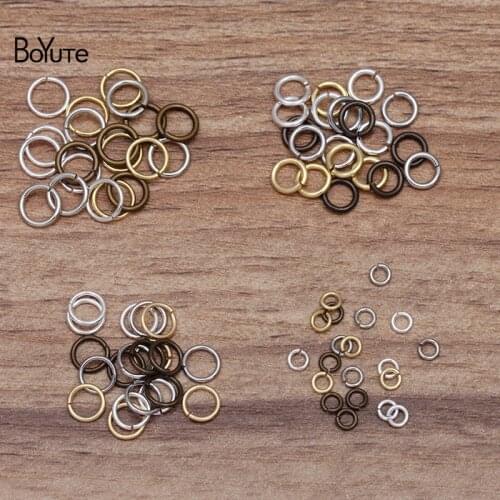 BoYuTe (100 Gram/Bag) 3.5-4-5-6MM Metal Brass Jump Ring Materials Handmade Diy Jewelry Accessories Wholesale