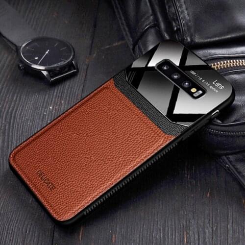 Coque,cover,case,For Samsung Galaxy S10 Plus S 10 e S10Plus S10E leather Mirror glass Silicone Shockproof phone Luxury cute case