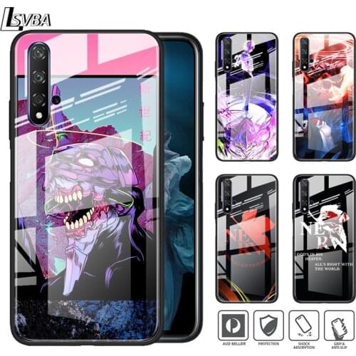 Hot Anime EVA For Huawei Honor 30 20 10 9X 8X Lite Pro Plus Tempered Glass Shell Phone Case Cover