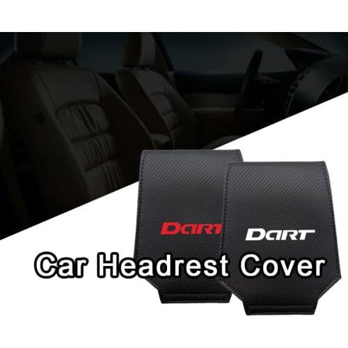 Car Seat Headrest Cover For Dodge DART Accessories Auto Seat Back Support Cushion With Pockets Carbon Fiber Massager Pad