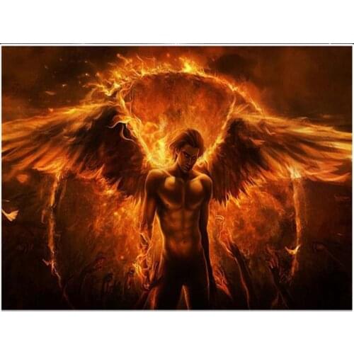 DIY Home Decor Diamond Embroidery Character Flame Boy 5D Cross Stitch Needlework Rhinestone Crafts Diamond Painting round&square