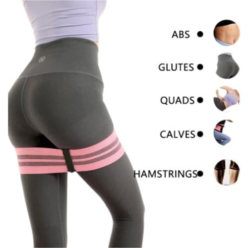 Elastic Fabric Yoga Stretch Band Training Pull Rope for Sports Pilates Hip Belt Fitness Hip Loop Resistance Bands Squat Belt