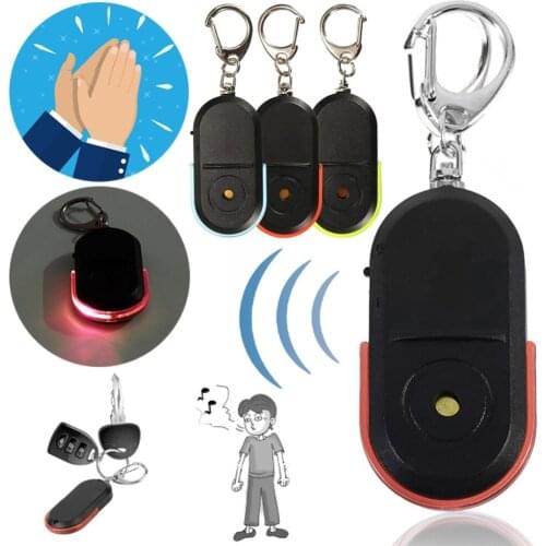 Anti-Lost Smart Pet Trackers Key Finder Wireless Alarm Locator Keychain Whistle Sound LED Light Tracker Anti-Lost Device