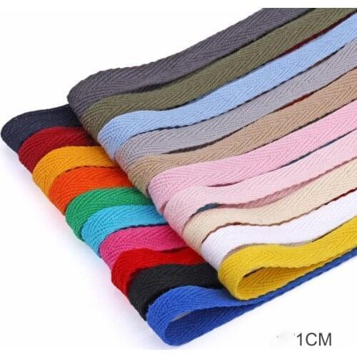 2cm Cotton Webbing Polyester Ribbon Herring Bonebinding Tape Lace Trimming for Packing Shoes Clothing Craft Accessories 3m/lot
