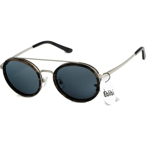 Ablibi Classic Vintage Round Red Sandal Wood Lennon Sunglasses Polarized Shades for Men Womens in Wood Case