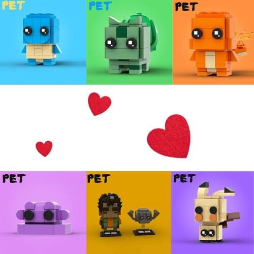 MOC Building Block Maker Movie Anime Classic Figures Pet Creative Assembly Model Kids Toy DIY Build Bricks Birthday Gifts