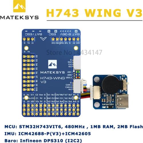 Matek H743-WING FC MPU6000&ICM20602 F722 wing Upgrade INAV Flight Controller for RC FPV Airplane Fixed Wing Drones