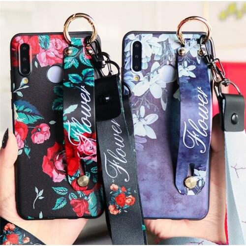 Wrist Strap Soft TPU Case For Huawei Y5p Y6p Y7p Y8p P20 P30 P40 Mate 20 30 Lite Pro P Smart 2020 Y7 Y9 Prime 2019 Coque Lanyard