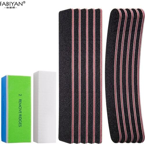 12Pcs Nail Art File Set For UV Gel Buffing Grit Sandpaper Polishing Sanding Buffer Sponge Block Manicure Pedicure Tools