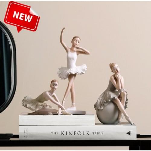 Nordic Lovely Girl Figurine ballet dancer ornaments creative living room porch bedroom home decoration accessory exquisite gift