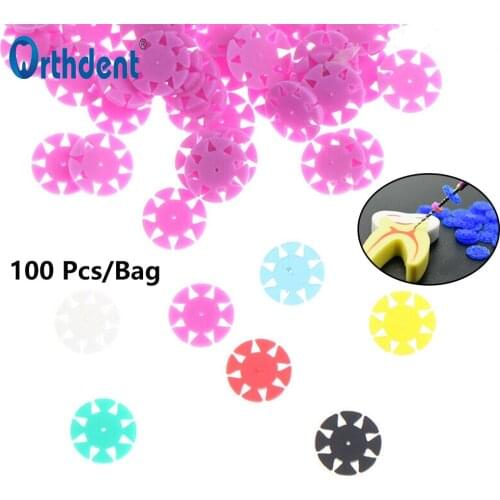 100 Pcs/Bag Dental Root Canal Files Stopper Disinfection Marking Circle Silicone Counting Rubber Stopper Dentistry Tool