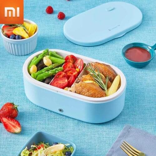 Xiaomi Water-free Heating Electric Lunch Box Portable Outdoor Bento Box 800ml Washable Leak-proof Kitchen Food Box Health Life