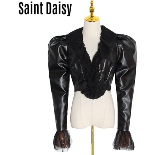 Saint Daisy Women's Black Jackets