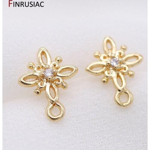 Earring Making Supplies 14K Gold Plated Women Stud Earrings Findings, Handmade DIY Fashion Jewelry Components Accessories