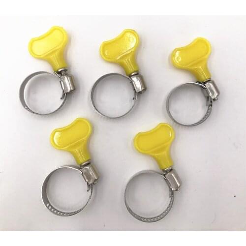 Butterfly Hose Clamp, Stainless Steel, worm clamp,5 pcs/lot, Fit 16mm O.D 16~ 25mm O.D tubing, Brewer Hardware