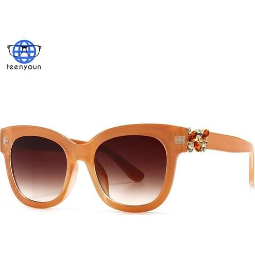 TEENYOUN 2021 New Square Sunglasses for Women Men Brand Diamond Cat Eye Sun Glasses UV400 Oculos de so Eyewear Eyeglasses