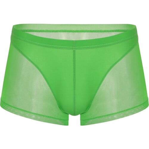 Men Sexy Multi Colors Boxers Boxershorts Mesh Underpants Underwear Transparent Shorts Cuecas See Through Male Panties