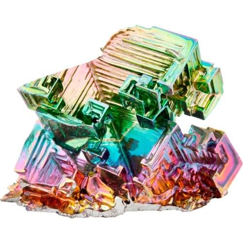 TUMBEELLUWA Rainbow Aura Bismuth Crystal Quartz Cluster,Irregular Specimen (8-22 gram)